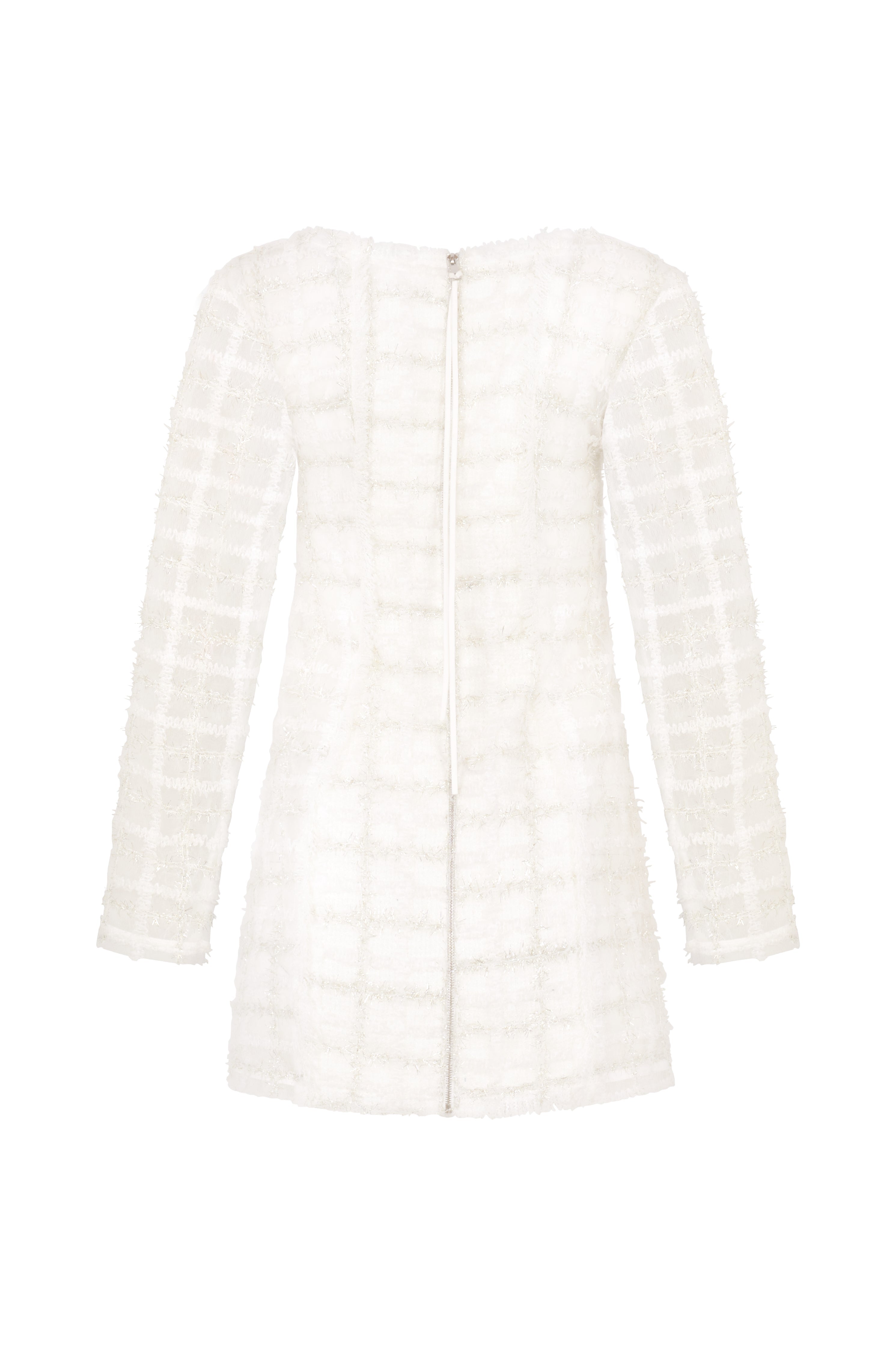 Executive Tweed Dress White