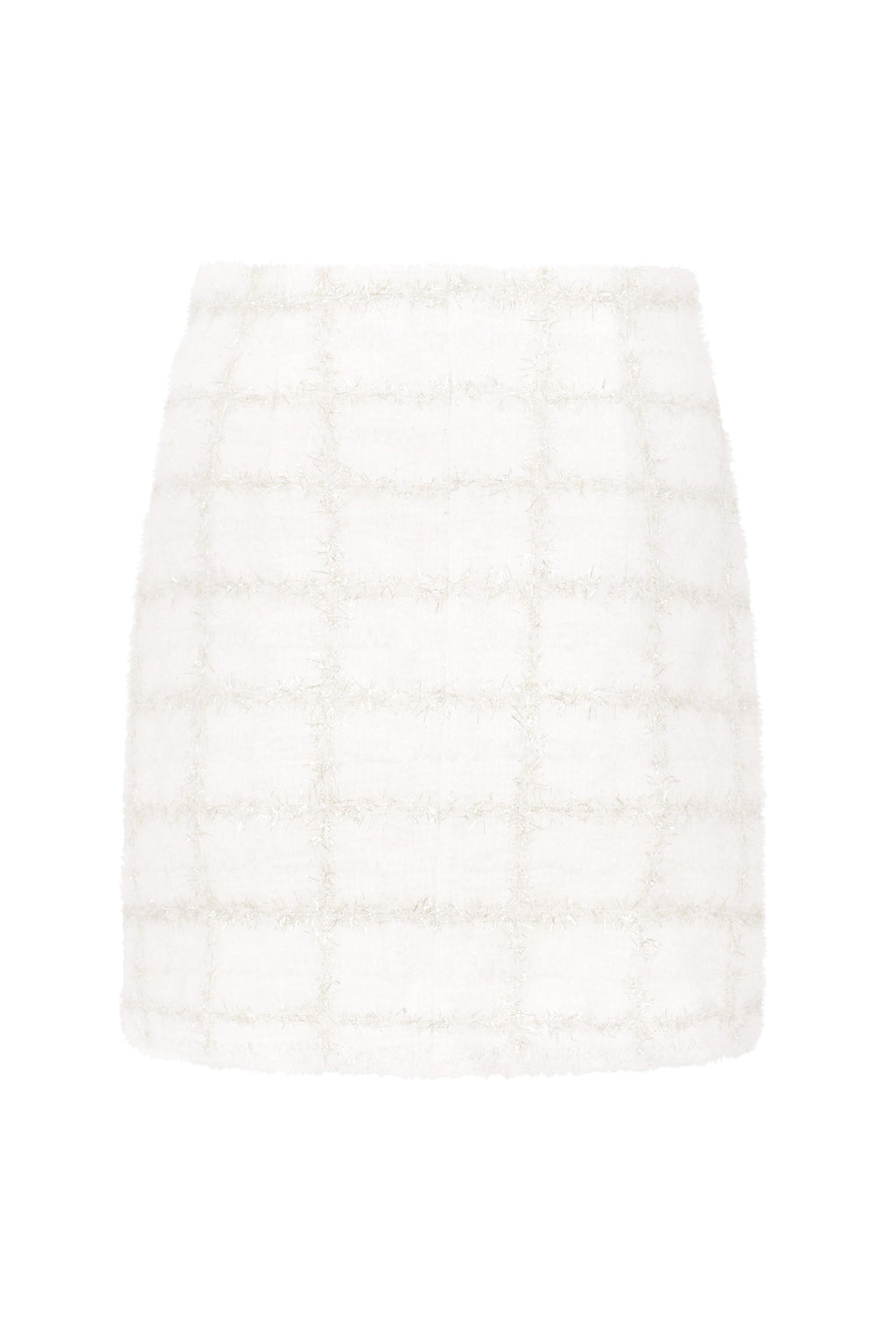 Executive Tweed Skirt White