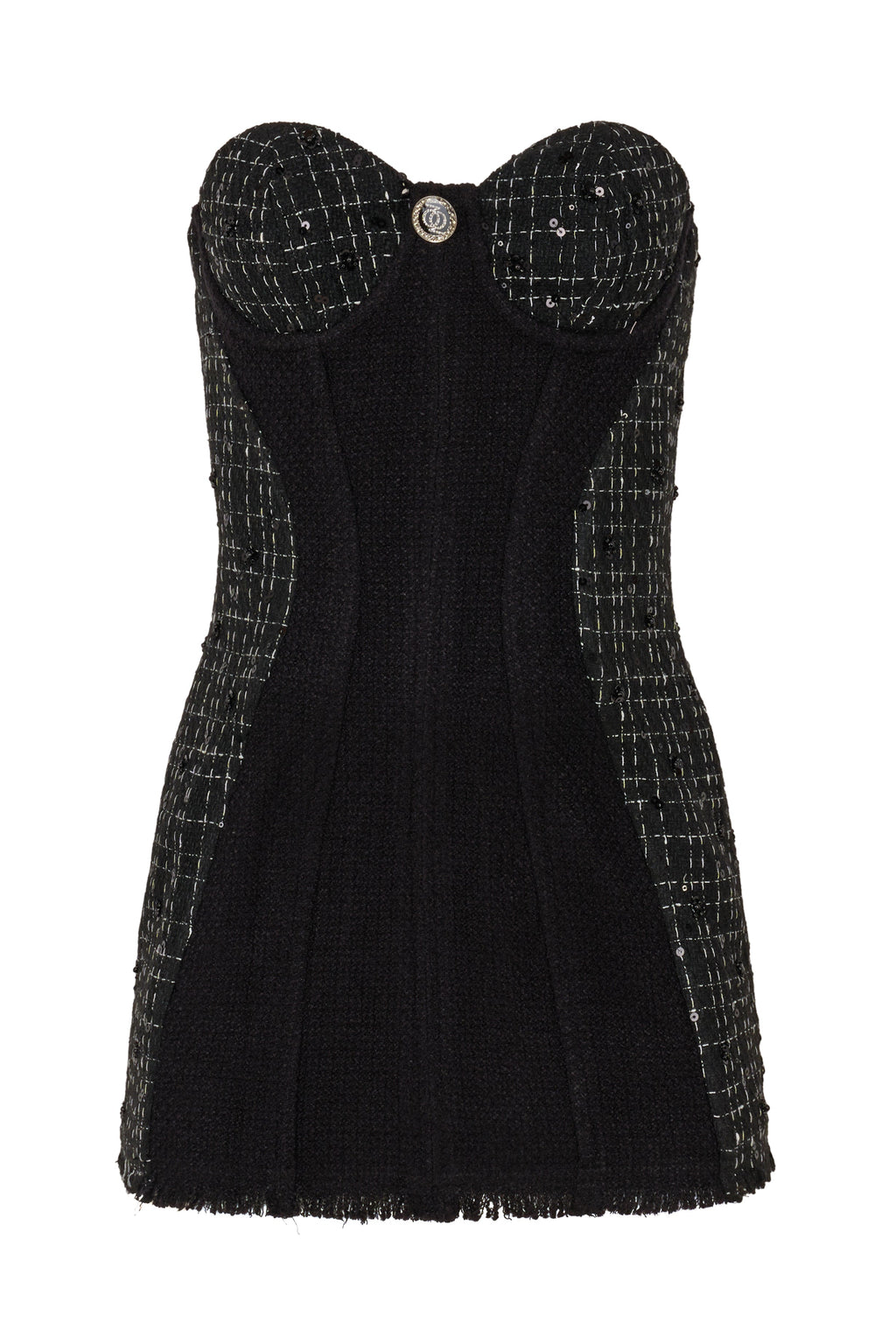 Out Of Office Tweed Dress Black